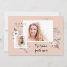 Handillustrerad blommigt med flera foto student