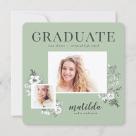 Handillustrerad blommigt med flera foto student meddelande