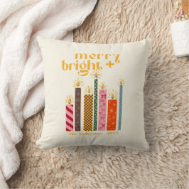 Handillustrerad Merry + Bright Julkudde Kudde