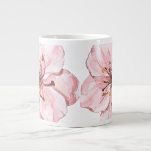 Handillustrerad Rosa Körsbärsblomma Jumbo Mugg
