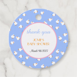 Handillustrerade ankor barn blå baby shower gåvor etiketter