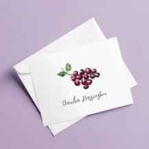 HandIllustrerade druvor av Lila Red Vin