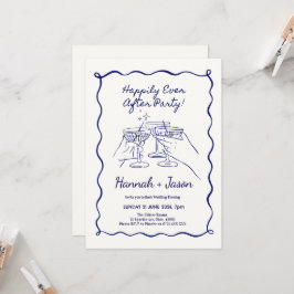Handillustrerade roliga brölloksaftonsinbjudningar inbjudningar