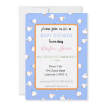 Handillustrerade söta ankungar för barn Blå baby s