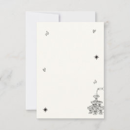 Handillustrerat champagnetorn Retro foto Tack Kort