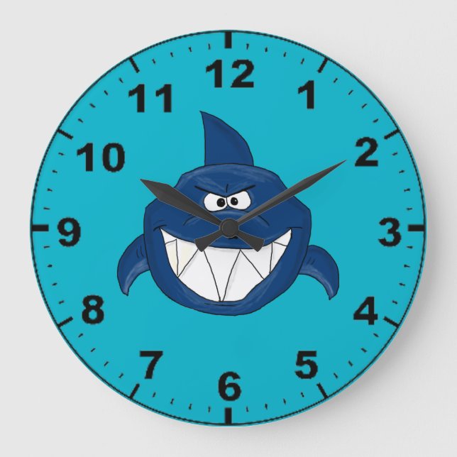 Handklockor för Shark design Stor Klocka (Framsida)