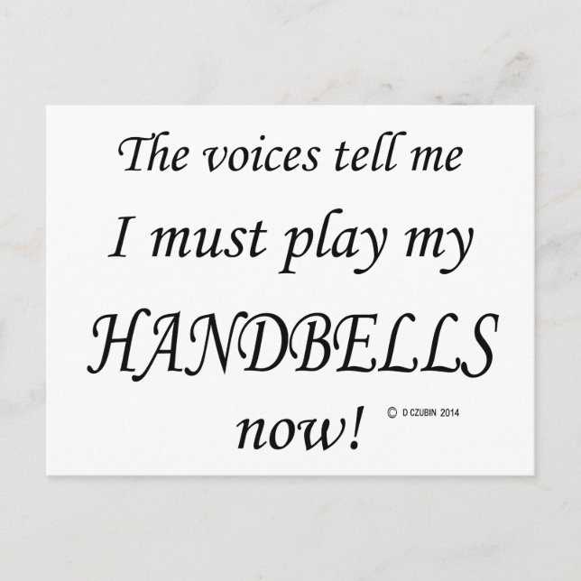 Handklocksröster säger att must play vykort (Framsida)