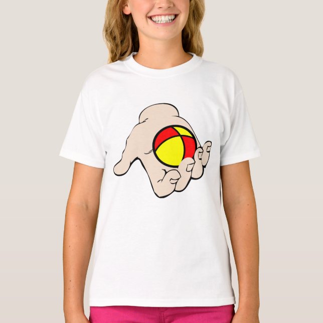 Handla med Juggling Boll Girls T-Shirt (Framsida)