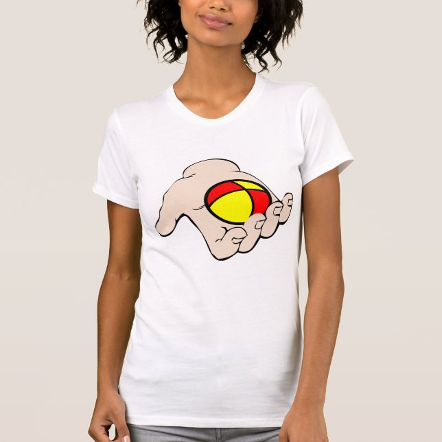 Handla med Juggling Boll Womens T-Shirt (Framsida)