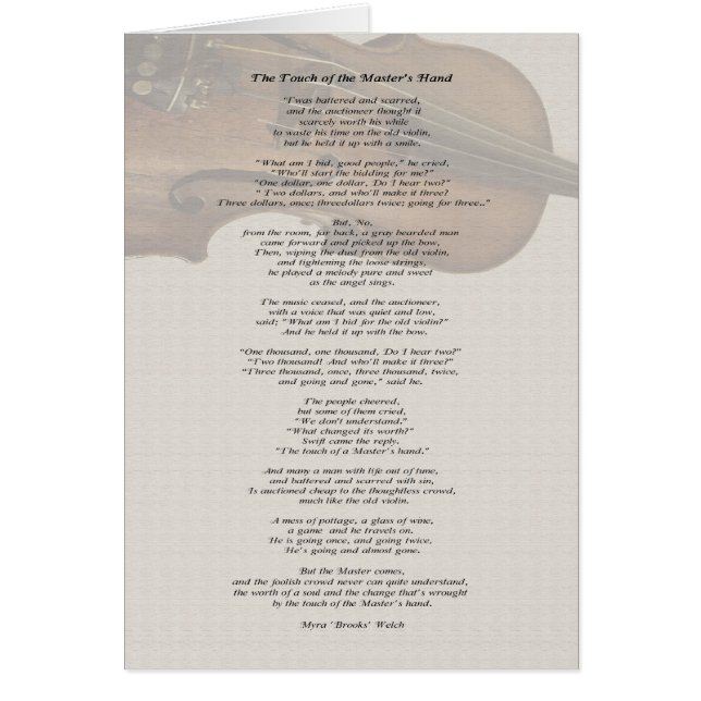 Handlag av förlagen räcker hälsningskort (Framsidan)