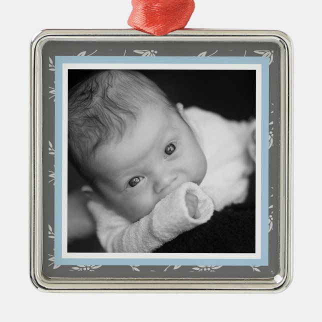 Handlag av klassificerar blåttprydnaden julgransprydnad metall (Framsidan)