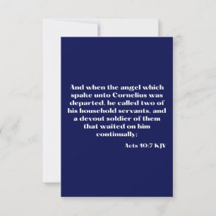 Handlar 10:7 KJV Bible Scripture Greeting Card Kort