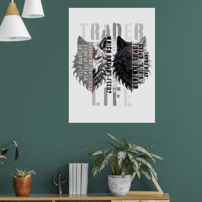 Handlare liv | Varg | Båda sidor Poster (Vardagsrum 1)