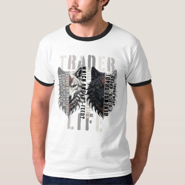 Handlare liv | Varg | Båda sidor T Shirt (Framsida)