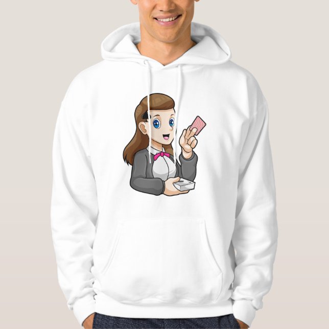Handlare vid Poker Hoodie (Framsida)