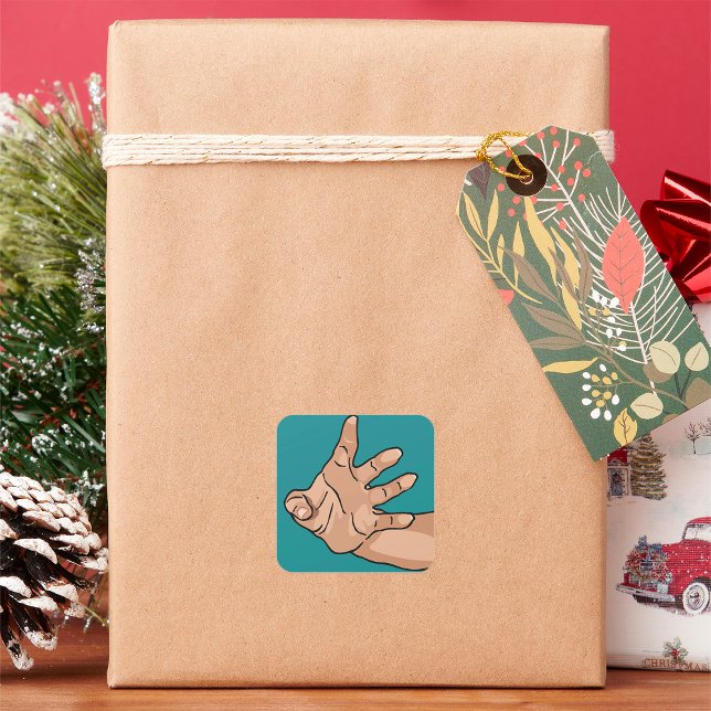 Handläsning Fyrkantigt Klistermärke (Skapare uppladdad)