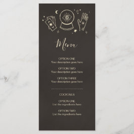 Handläsning Trolldom Halloweenfest cocktailsmeny Meny