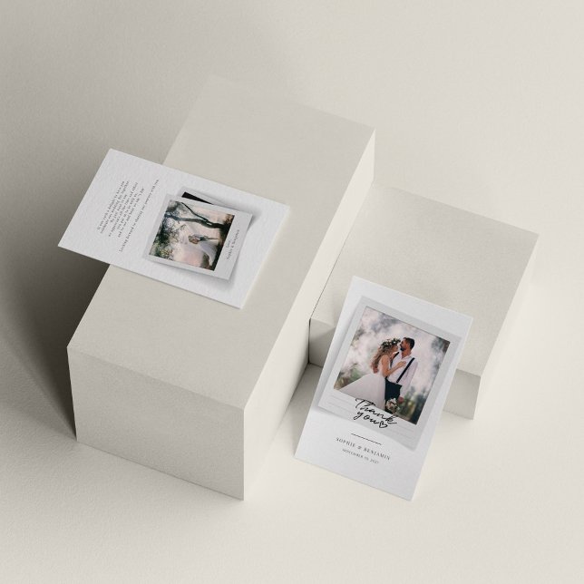 Handlåtna Bröllop-foton Tack Anteckningskort (Skapare uppladdad)