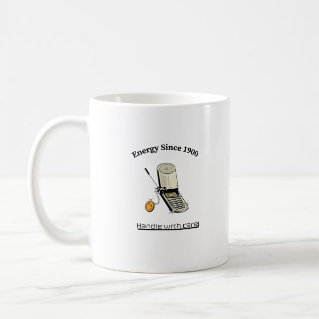 Handle With Care Retro Coffee Mug Kaffemugg (Vänster)