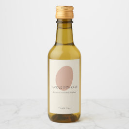 Handle With Care Terracotta Artisan Custom Label  Vinetikett