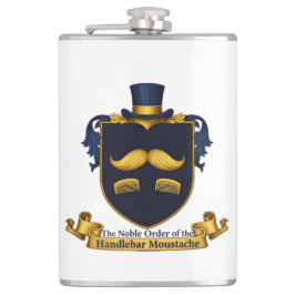 Handlebar Moustache Gentleman's Flask Fickplunta