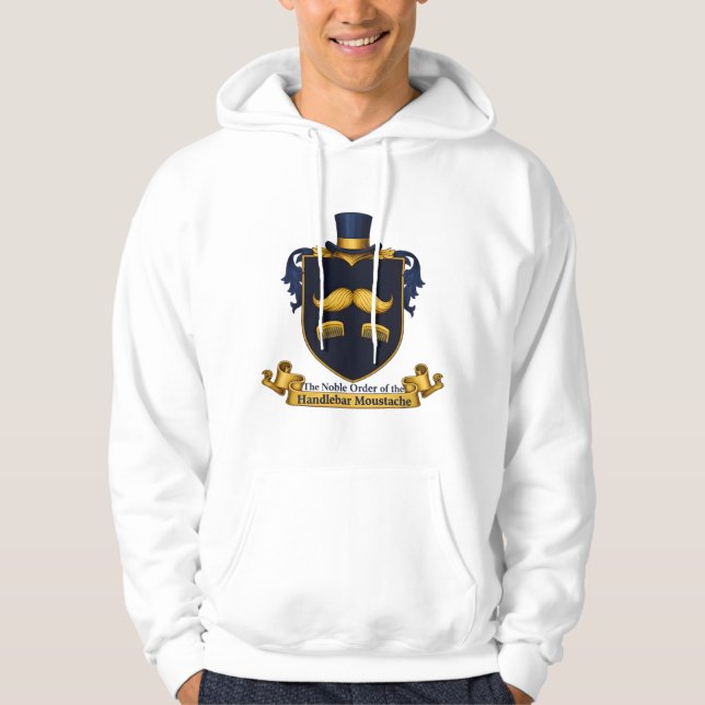 Handlebar Moustache Gentleman's Hoodie (Framsida)