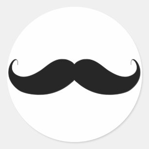 Handlebar Mustache / Mustache Runt Klistermärke