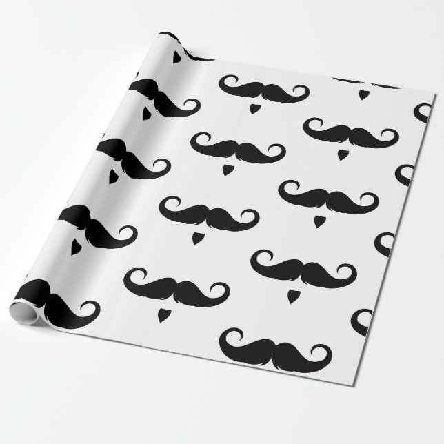 Handlebar Mustache Presentpapper (Utrullad)