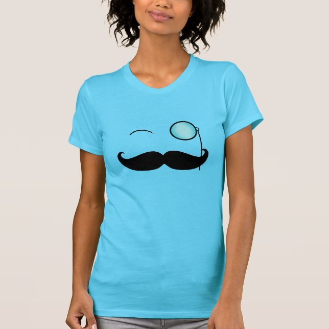 Handlebarmustasch & Monocle T-shirt (Framsida)