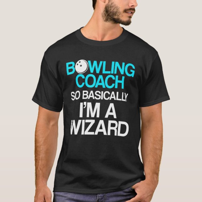 Handledare 8 för Bowling Coach Player-teamet T Shirt (Framsida)
