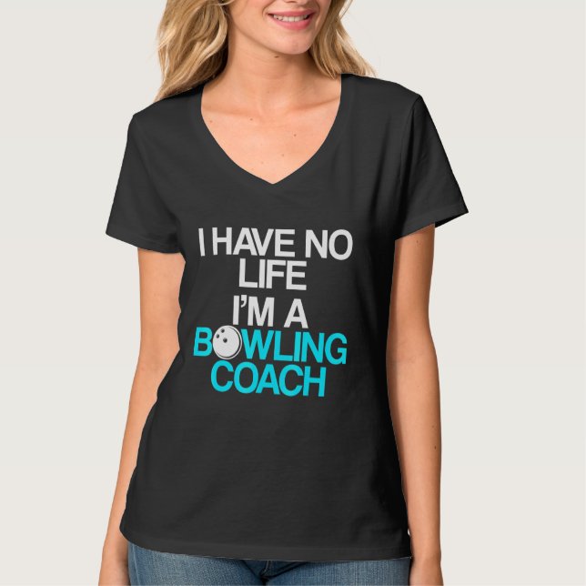Handledare för Bowling Coach Player Team Instruktö T Shirt (Framsida)