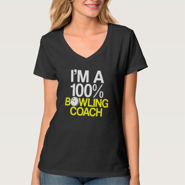 Handledare för Bowling Coach Player Team Instrukto T Shirt (Framsida)