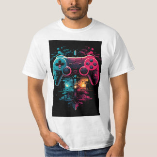 Handledare för Life T-Shirt - Neon Cyber Gaming Gr