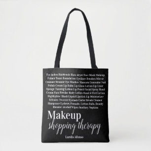Handledermakeupshoppningsterapi tygkasse