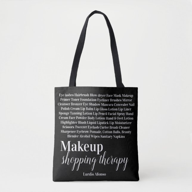 Handledermakeupshoppningsterapi  tygkasse (Framsida)