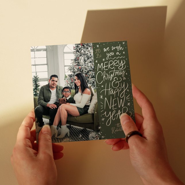 Handleterat foto från God jul Gott nytt år Julkort (Skapare uppladdad)