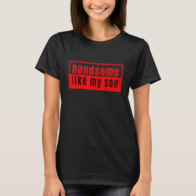 Handlig som min son Fars dag för Granpa pappa T Shirt (Framsida)