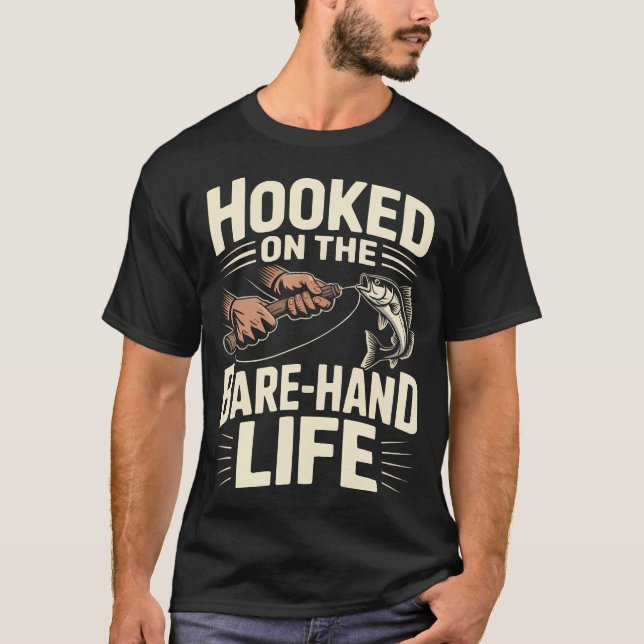 Handlinefiske Fiskälskare Fångar Fisk T Shirt (Framsida)