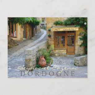 Handling i Dordogne, vykort för Frankrike-text