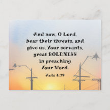 Handlingar 4:29 O Lord Ge Underbar Bolness Bible V