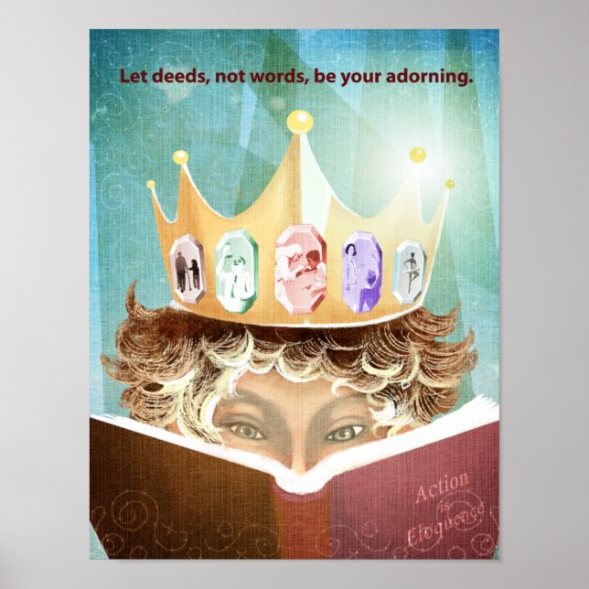 Handlingar inte Ord Poster (Framsidan)