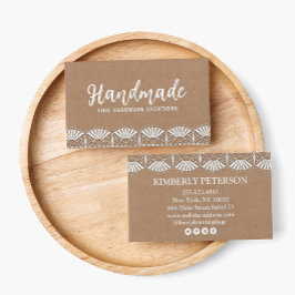 Handmade Affärskortet Rustic Kraft Visitkort
