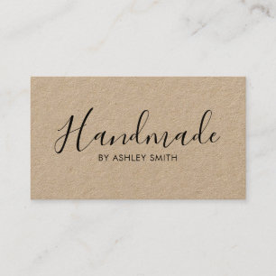 Handmade Affärskortet Rustic Kraft Visitkort