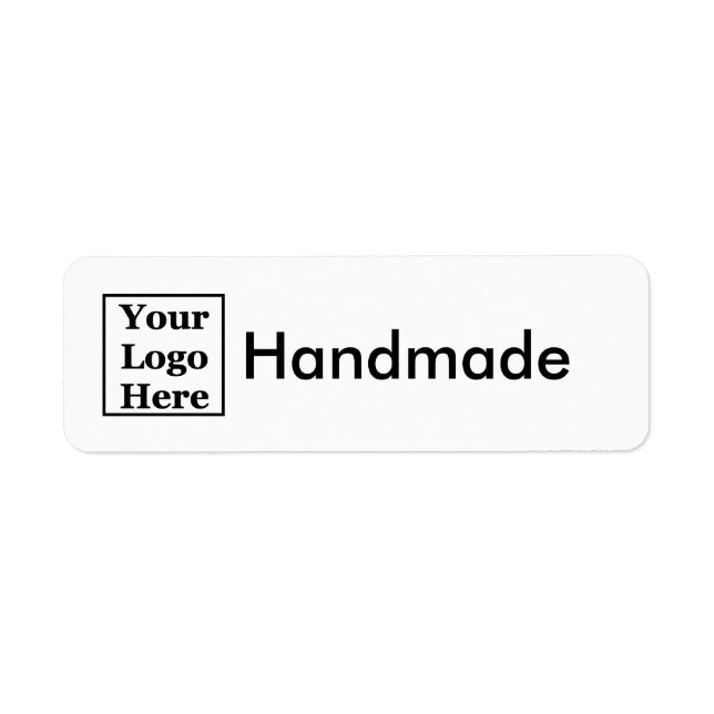 Handmade and Your Business Logo Template Returadress Etikett (Framsidan)