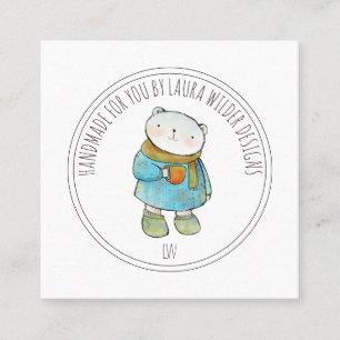 Handmade Baby Clothing Maker Online Shop Fyrkantigt Visitkort