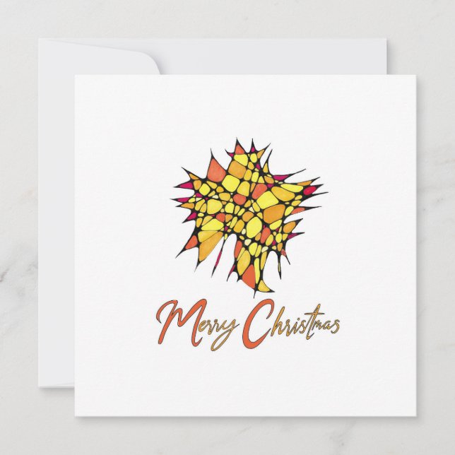 Handmade Christmas Card with Star Graphic Julkort (Framsida)