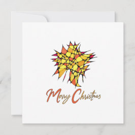Handmade Christmas Card with Star Graphic Julkort