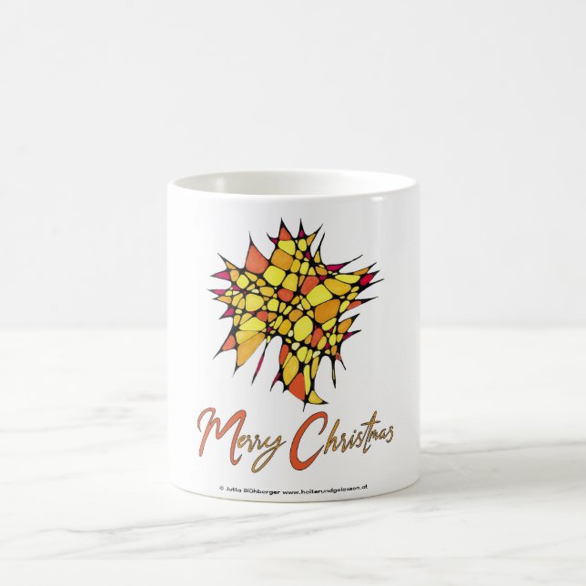 Handmade Christmas Cup with Star Graphic Kaffemugg (Center)