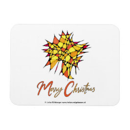 Handmade Christmas Magnet with Star Graphic