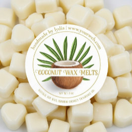 Handmade Coconut Melts Round Sticker Runt Klistermärke